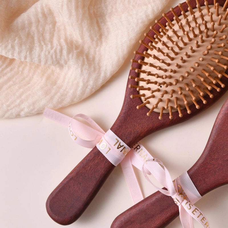 Personalized Bamboo Comb – Custom Engraved Bridesmaid Hair Comb, Bridal Party Gift, Wedding Favors, Wooden Comb with Name for Mom & Her