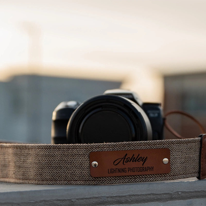 Personalized Camera Strap – Vegan Leather Neck Strap for DSLR & Mirrorless Cameras, Custom Photographer Gift, Travel & Valentine’s Day Gift
