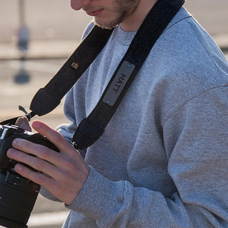 Personalized Camera Strap – Vegan Leather Neck Strap for DSLR & Mirrorless Cameras, Custom Photographer Gift, Travel & Valentine’s Day Gift