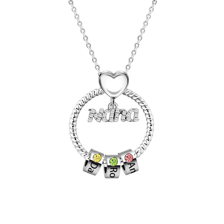 Colar com inicial em formato de bolha personalizada – Pingente com letra personalizada em prata de lei ou ouro 18K