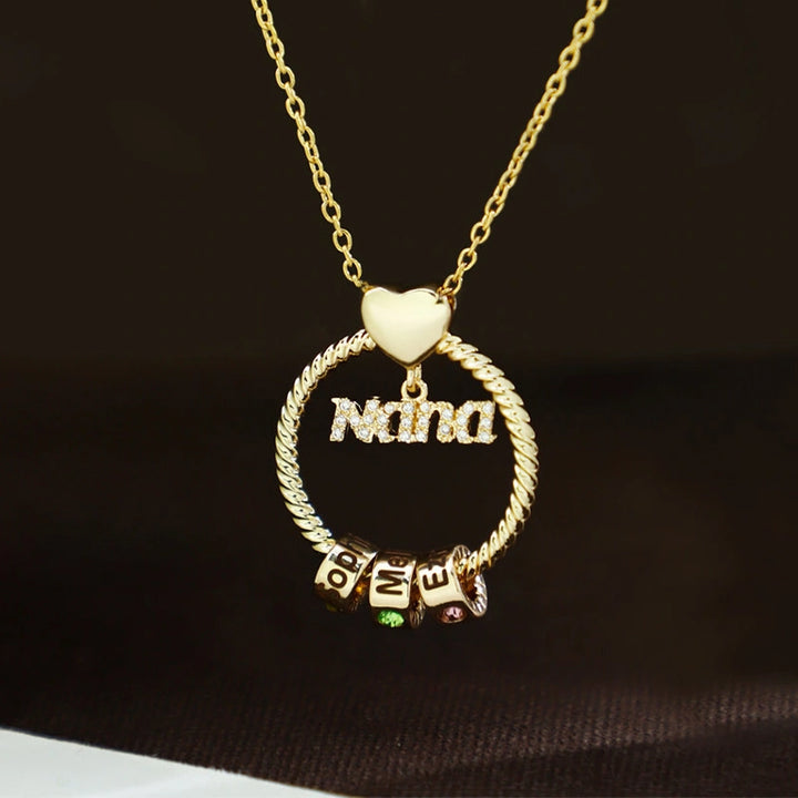 Colar com inicial em formato de bolha personalizada – Pingente com letra personalizada em prata de lei ou ouro 18K