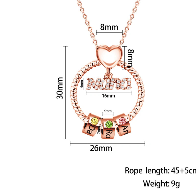 Colar com inicial em formato de bolha personalizada – Pingente com letra personalizada em prata de lei ou ouro 18K