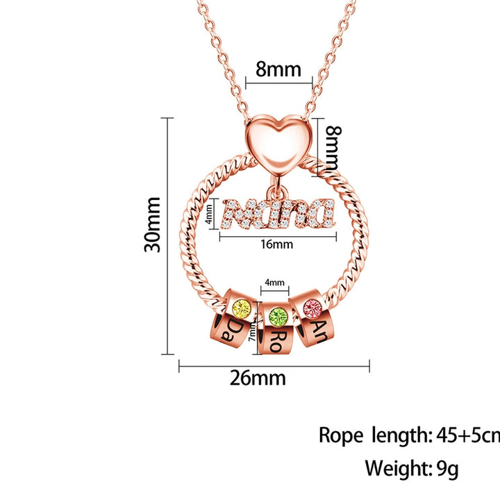 Colar com inicial em formato de bolha personalizada – Pingente com letra personalizada em prata de lei ou ouro 18K