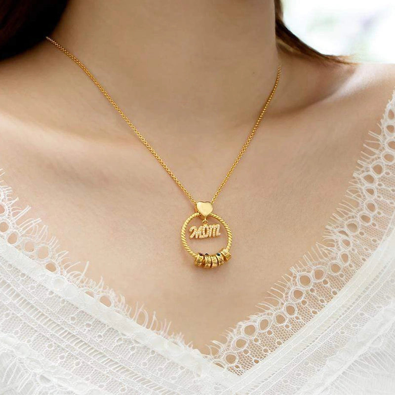 Colar com inicial em formato de bolha personalizada – Pingente com letra personalizada em prata de lei ou ouro 18K