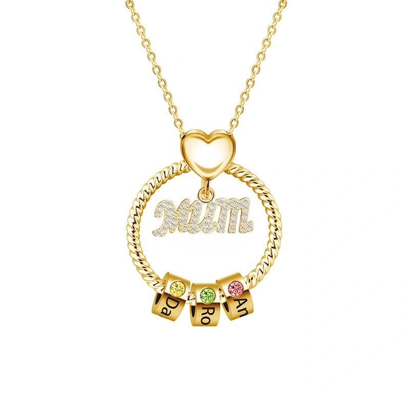 Colar com inicial em formato de bolha personalizada – Pingente com letra personalizada em prata de lei ou ouro 18K