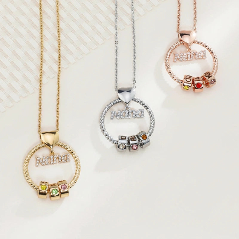 Colar com inicial em formato de bolha personalizada – Pingente com letra personalizada em prata de lei ou ouro 18K