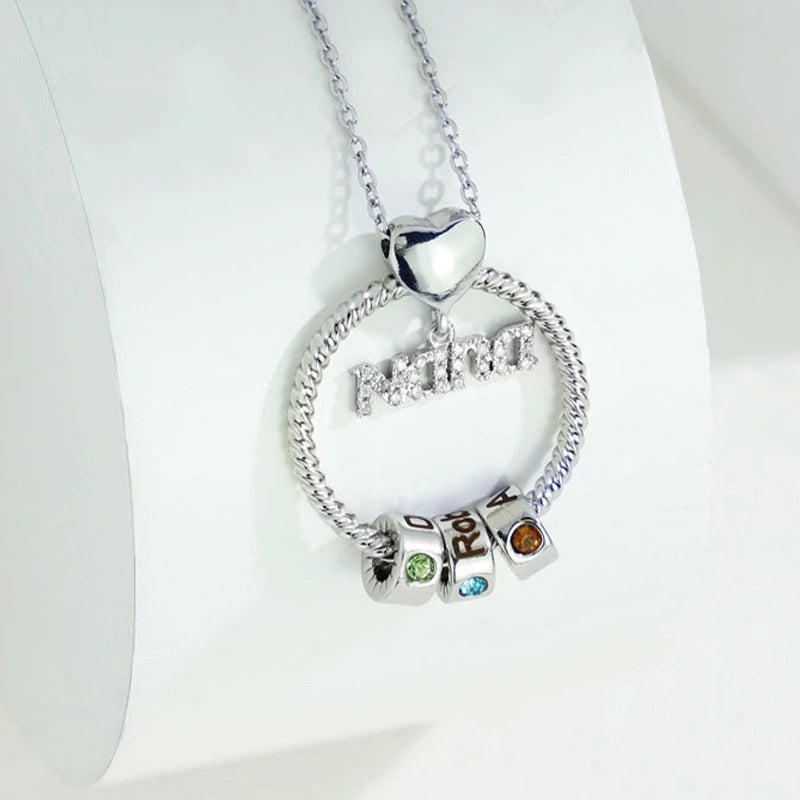 Colar com inicial em formato de bolha personalizada – Pingente com letra personalizada em prata de lei ou ouro 18K