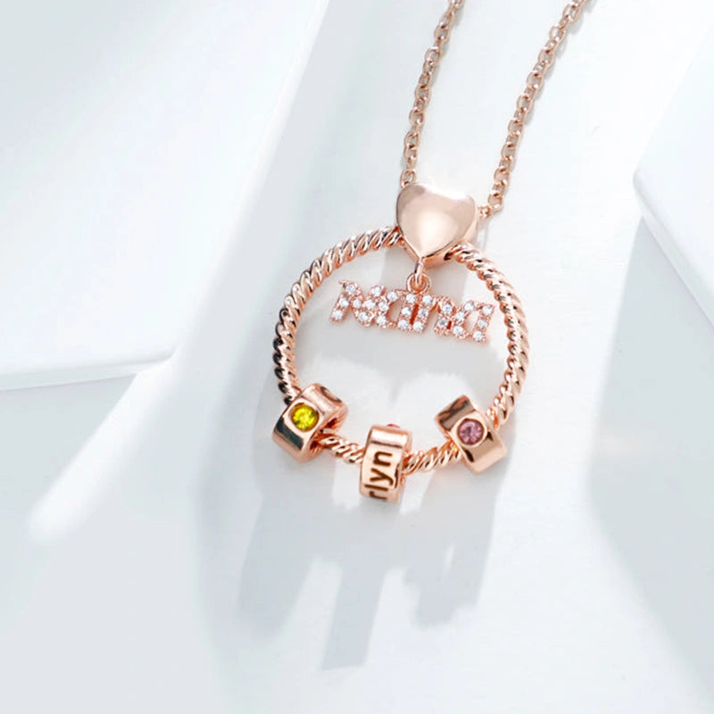Colar com inicial em formato de bolha personalizada – Pingente com letra personalizada em prata de lei ou ouro 18K