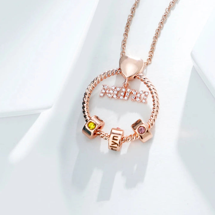 Colar com inicial em formato de bolha personalizada – Pingente com letra personalizada em prata de lei ou ouro 18K