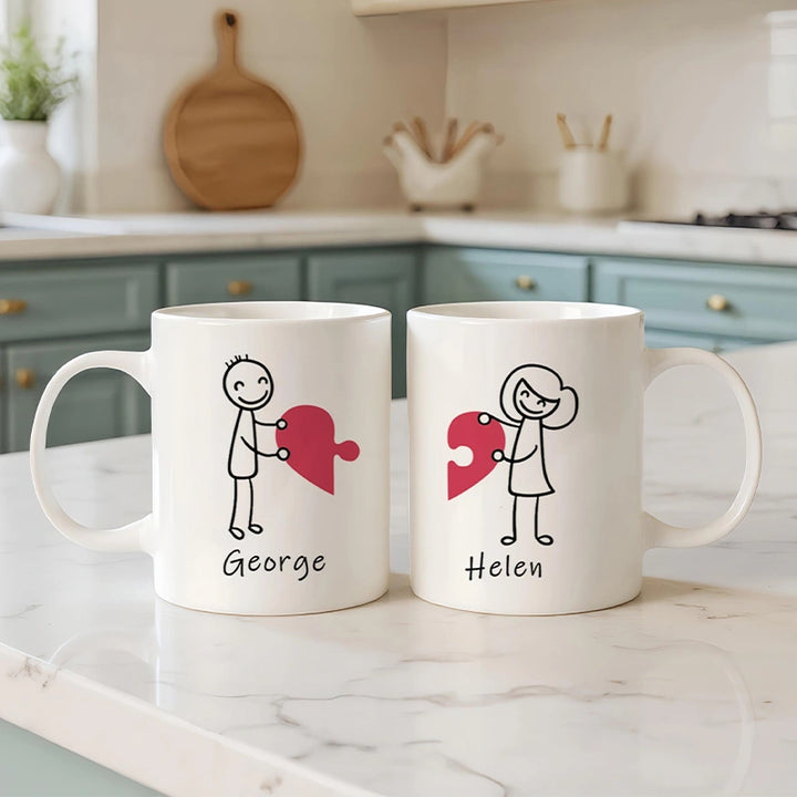 Personalized Couple Coffee Mugs – Custom Romantic Gift for Him or Her