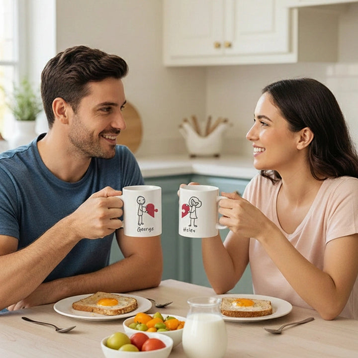 Personalized Couple Coffee Mugs – Custom Romantic Gift for Him or Her