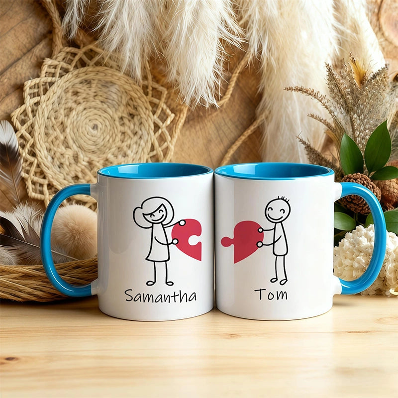 Personalized Couple Coffee Mugs – Custom Romantic Gift for Him or Her