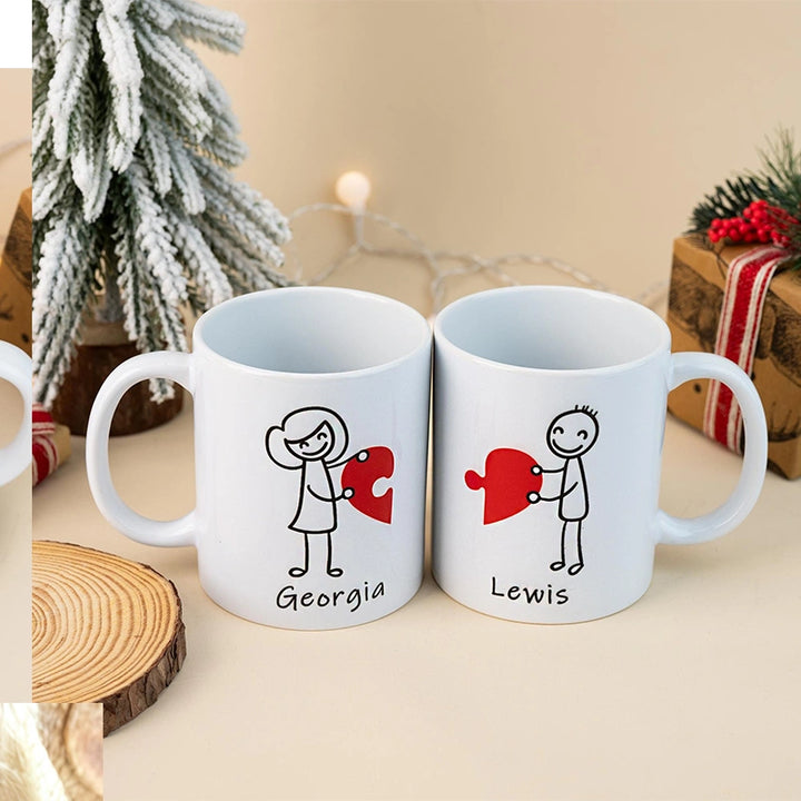 Personalized Couple Coffee Mugs – Custom Romantic Gift for Him or Her
