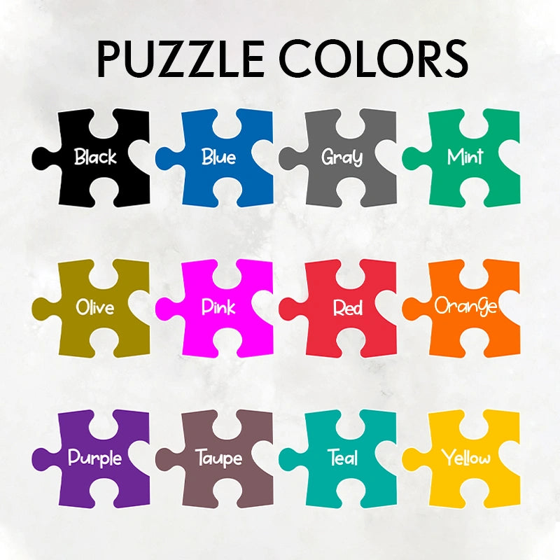 Personalized Couple Puzzle Name Sign with Heart – Custom Interlocking Names Acrylic Plate, Valentine’s Day & Anniversary Gift