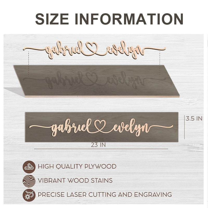 Personalized Couples Name Pallet Sign – Custom Wood Name Sign for Valentines, Anniversary, Wedding, Boyfriend & Girlfriend Gift