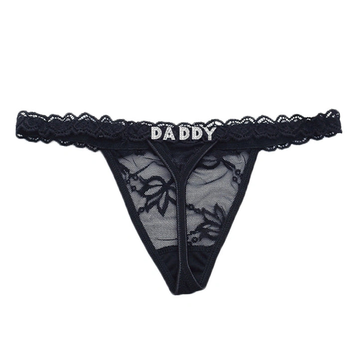 Personalized Diamond Letter Thong