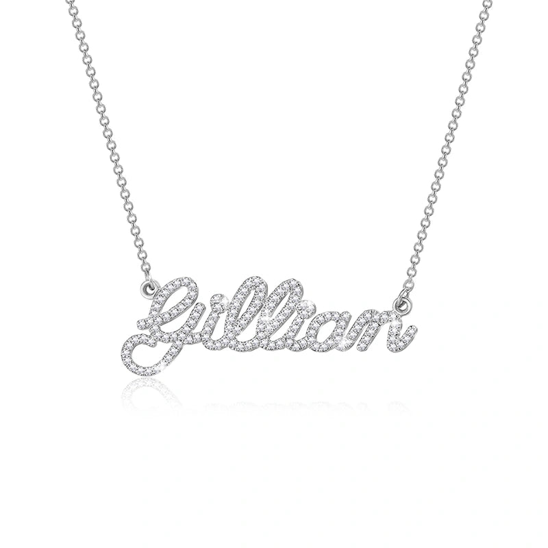 Personalized Diamond Name Necklace for Mom – Custom Shiny Script Name Necklace | Mother’s Day Gift for Her