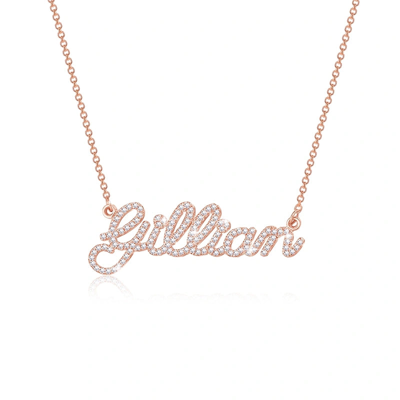 Personalized Diamond Name Necklace for Mom – Custom Shiny Script Name Necklace | Mother’s Day Gift for Her