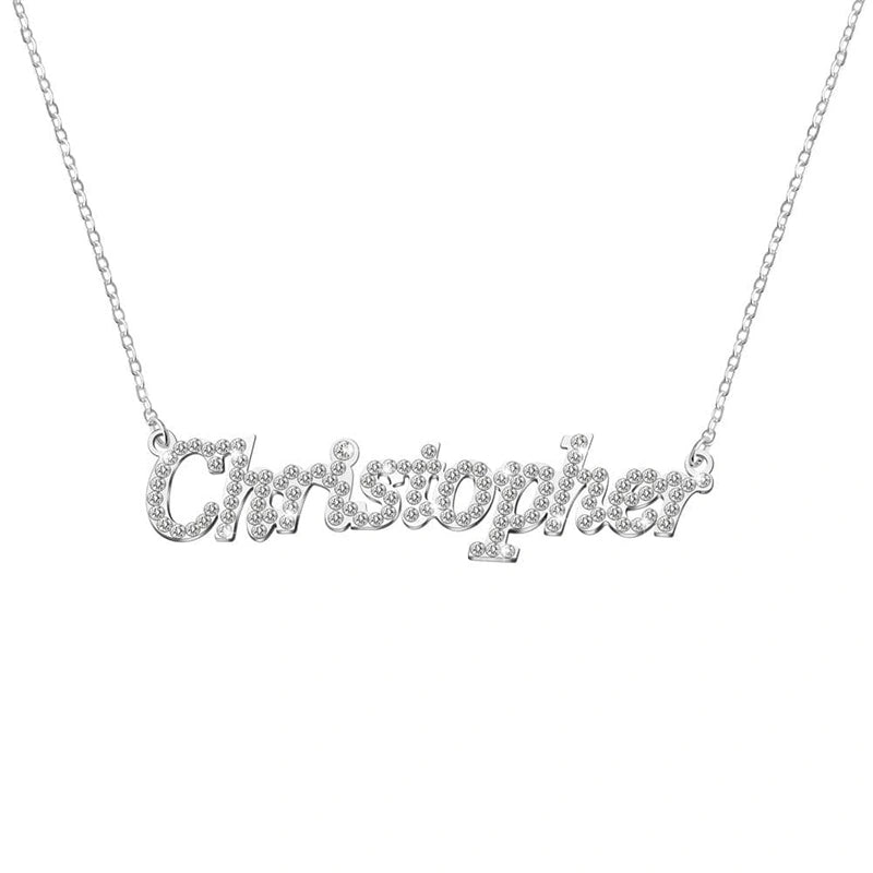 Personalized Diamond Name Necklace for Mom – Custom Shiny Script Name Necklace | Mother’s Day Gift for Her
