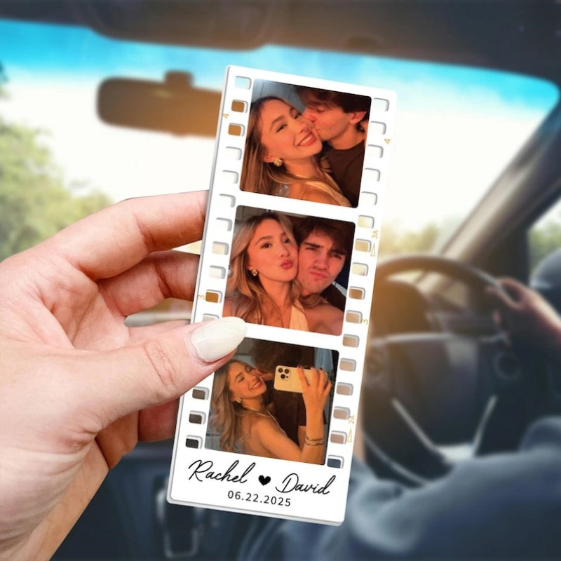 Personalized Drive Safe Car Visor Clip with Couple Photo
