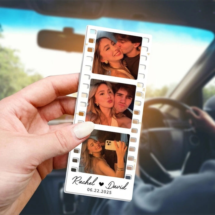 Personalized Drive Safe Car Visor Clip with Couple Photo