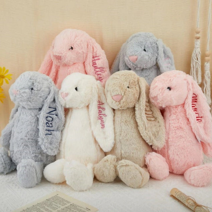 Personalized Bunny – Custom Name Plush Bunny Gift for Kids
