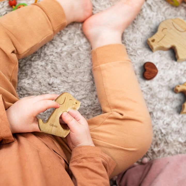 Personalized Family Dogs Puzzle – Custom Wooden Name Puzzle for Families
