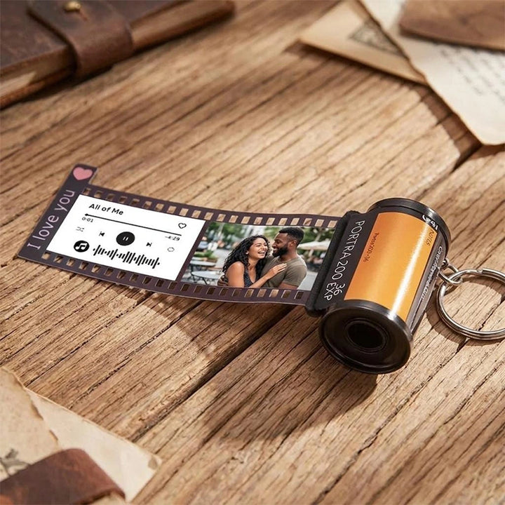 Personalized Film Roll Photo Keychain – Custom Memory Keepsake with Photo Strip | Unique Gift for Him & Her