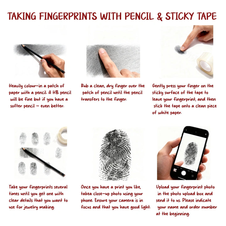 Personalized Fingerprint Heart Ring