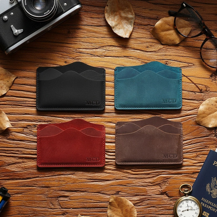 Personalized Full-Grain Leather Passport Wallet – Handmade Travel Passport Holder, Custom Engraved Passport Case