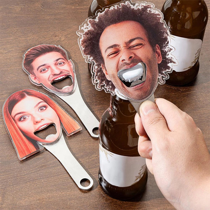 Personalized Funny Avatar Bottle Opener – Custom Photo Magnetic Fridge Bottle Opener Gift