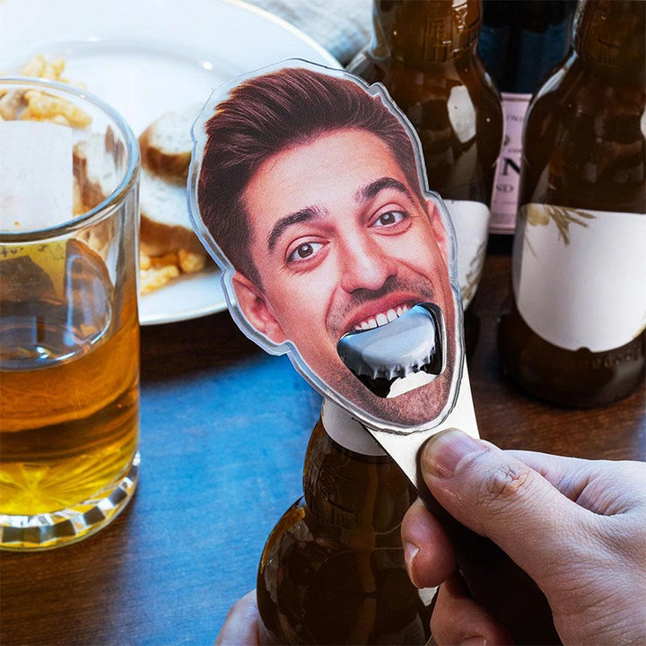 Personalized Funny Avatar Bottle Opener – Custom Photo Magnetic Fridge Bottle Opener Gift