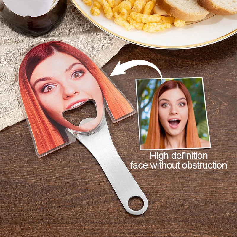 Personalized Funny Avatar Bottle Opener – Custom Photo Magnetic Fridge Bottle Opener Gift