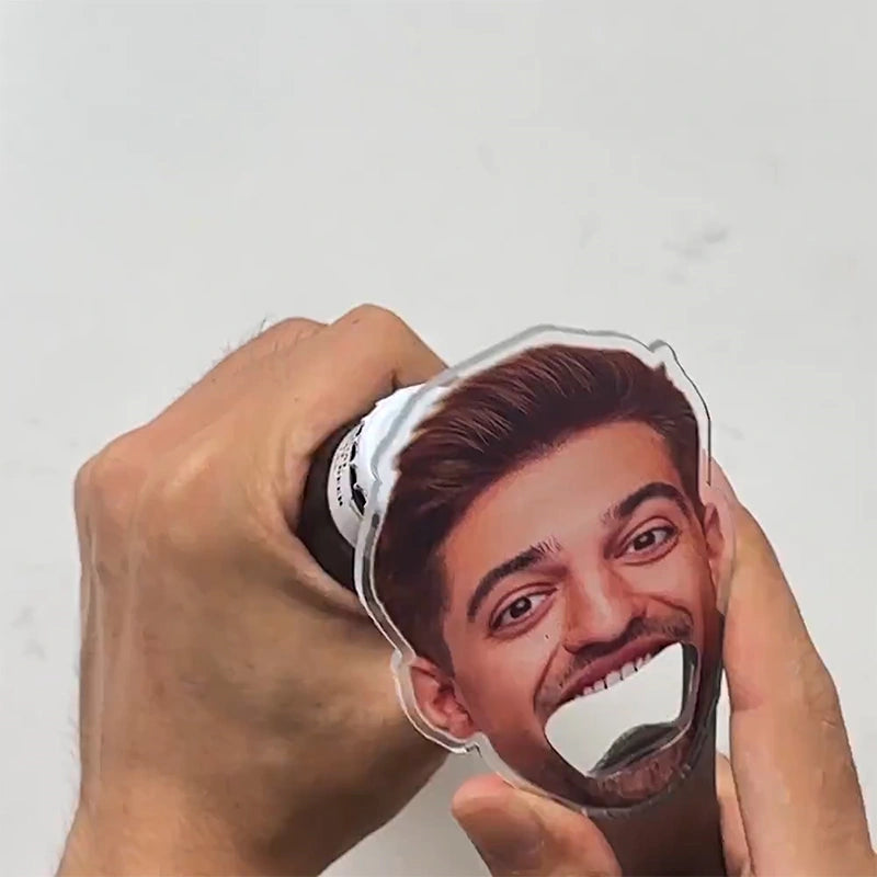 Personalized Funny Avatar Bottle Opener – Custom Photo Magnetic Fridge Bottle Opener Gift