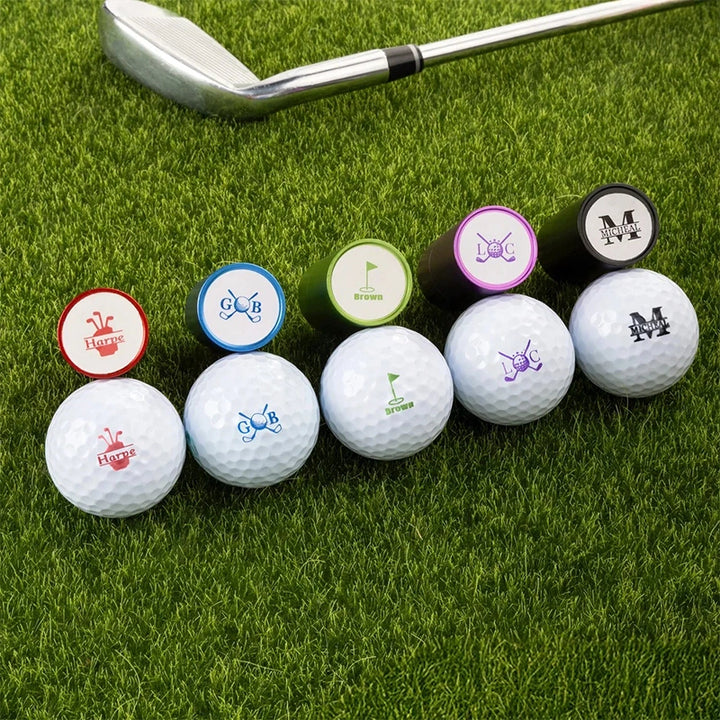 Personalized Golf Ball Stamp with Initials – Custom Monogram Marker for Golfers