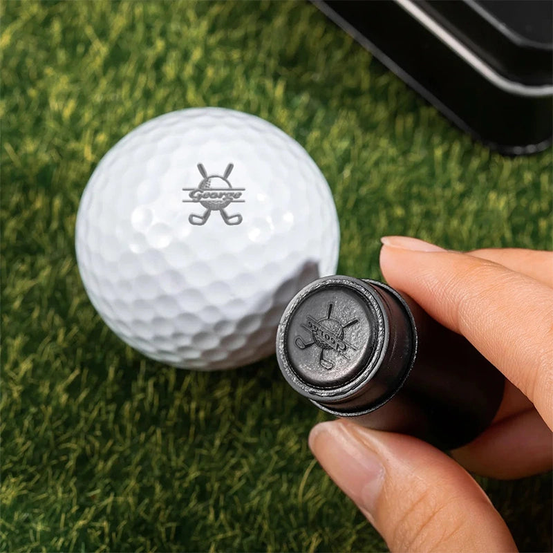 Personalized Golf Ball Stamp with Initials – Custom Monogram Marker for Golfers