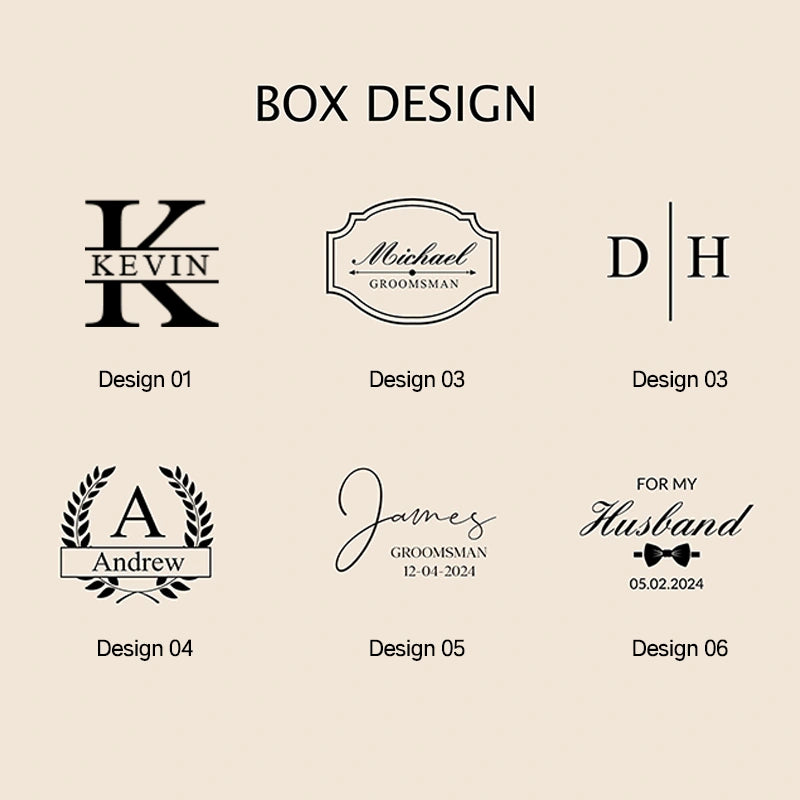 Personalized Groomsmen Cufflinks & Tie Clip Set – Custom Engraved Walnut Cuff Links with Name | Best Man & Wedding Gifts