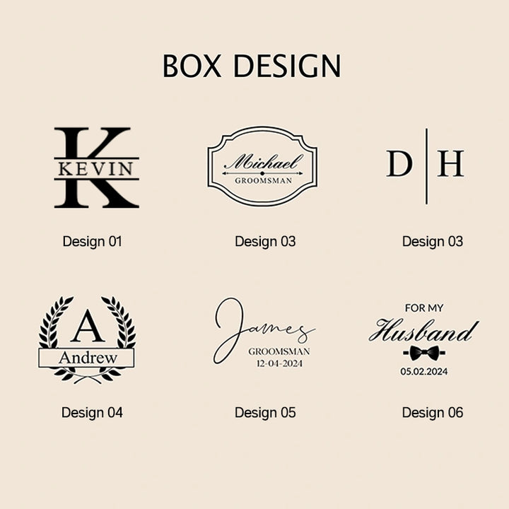 Personalized Groomsmen Cufflinks & Tie Clip Set – Custom Engraved Walnut Cuff Links with Name | Best Man & Wedding Gifts