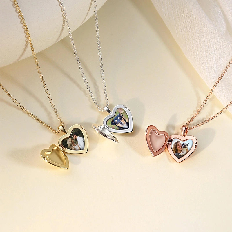 Colar de Prata de Lei Personalizado com Coração — Nomes Ocultos, Mensagem Secreta