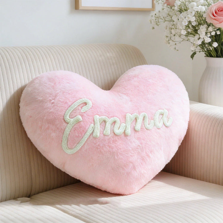 Personalized Heart Pillow with Names 2pcs