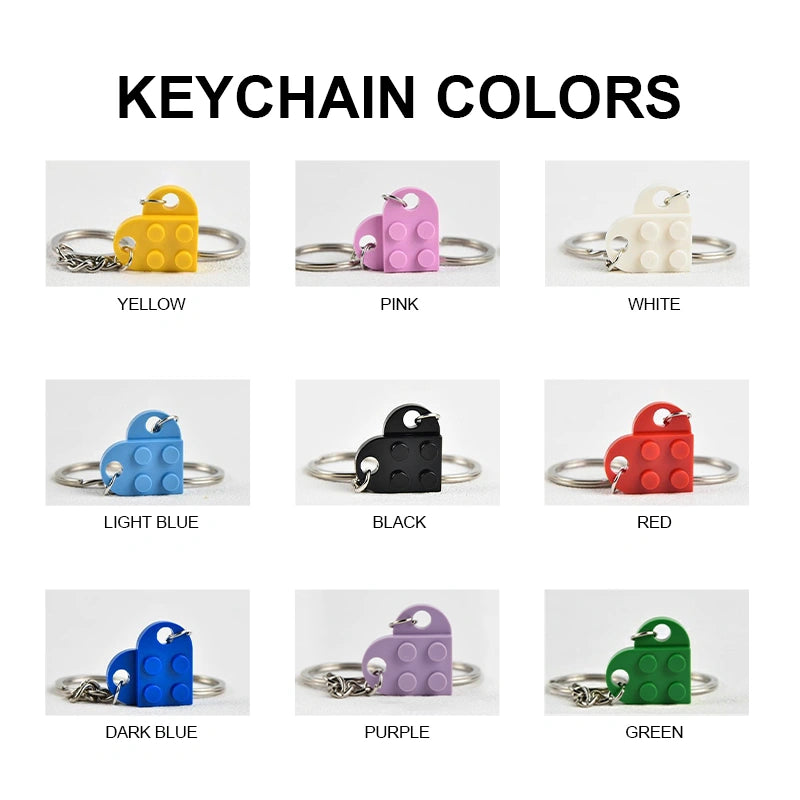 Personalized Initial Heart Keychain Set – Custom Matching Keychains for Couples, Friends & Family | Initial Letter Gifts for Boyfriend, Girlfriend, Her