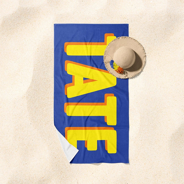 Personalized Kids Beach Towel with Name – Custom Colorful Towel Gift for Children