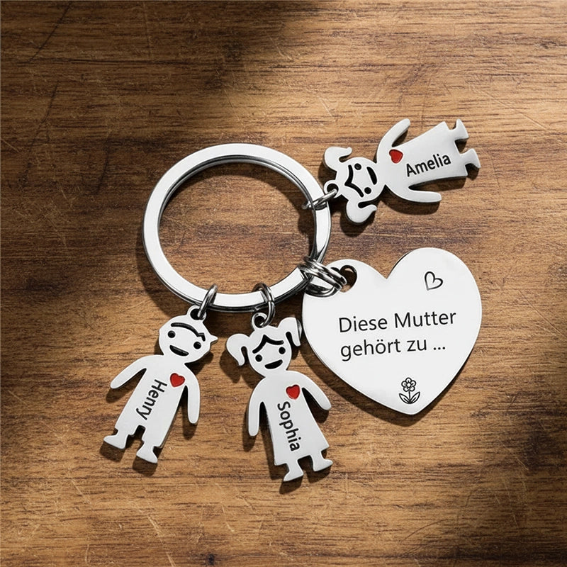 Personalized Kids Name Keychain for Mom or Dad – “This Mommy/Daddy Belongs To…” Custom Family Keyring Gift
