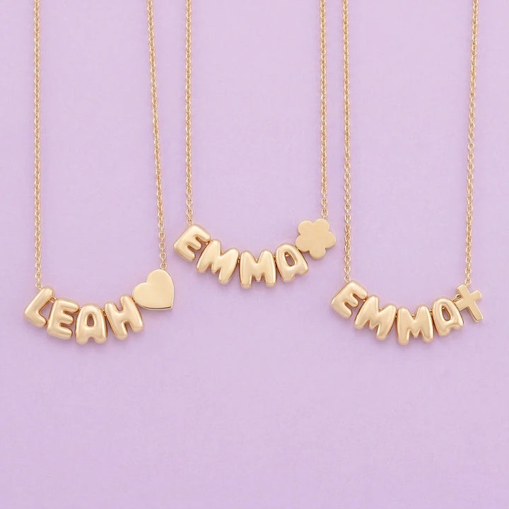 Personalized Kids Name Necklace with Birthstone or Charm – Custom Initial Necklace for Girls