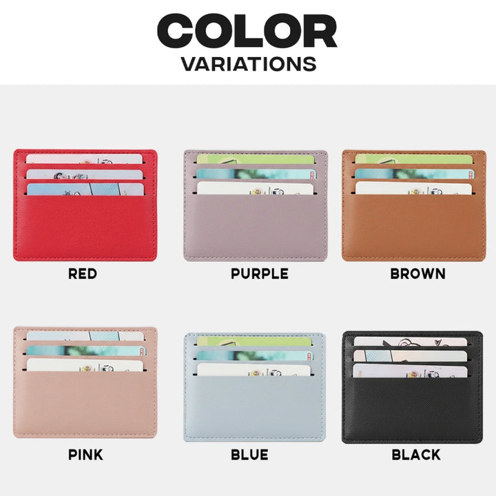 Personalized Leather Card Holder – Slim Genuine Leather Wallet | Custom Credit Card Case | Minimalist Business Card Wallet Gift for Him or Her