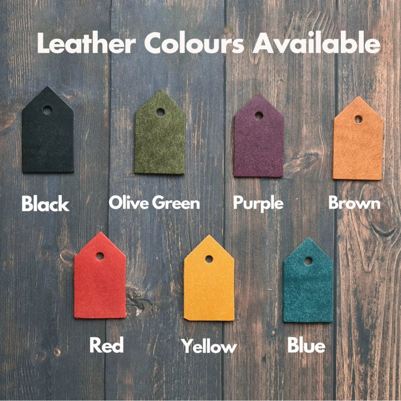 Personalized Leather Cufflinks – Custom Engraved Gift for Him