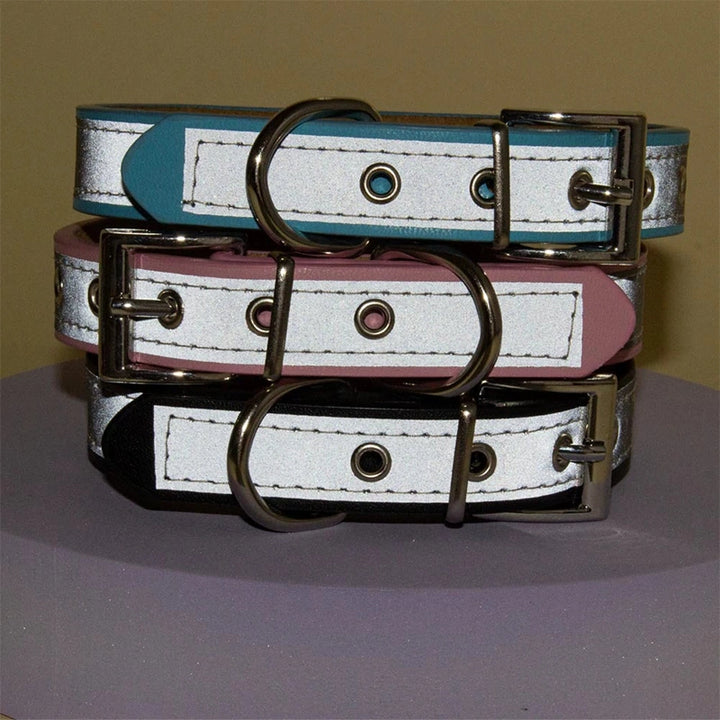 Personalized Leather Dog Collar with Name – Custom Engraved Pet ID Collar | Adjustable Dog Accessory