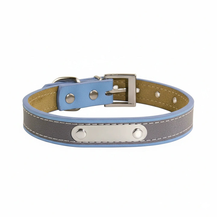 Personalized Leather Dog Collar with Name – Custom Engraved Pet ID Collar | Adjustable Dog Accessory