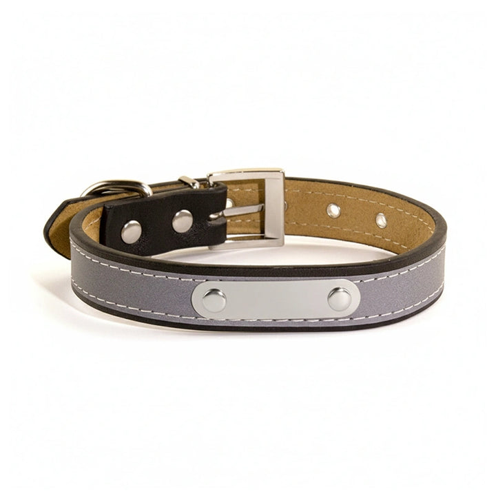 Personalized Leather Dog Collar with Name – Custom Engraved Pet ID Collar | Adjustable Dog Accessory