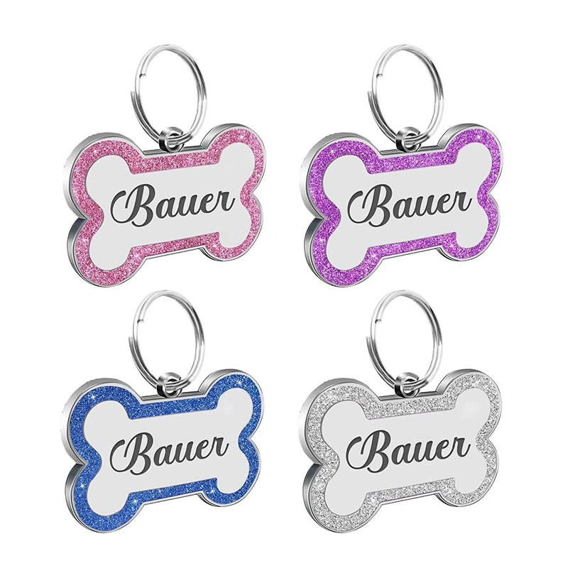 Personalized Leather Dog Collar with Name – Custom Engraved Pet ID Collar | Adjustable Dog Accessory